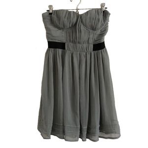 UO Pins Needles Chiffon Bustier Dress